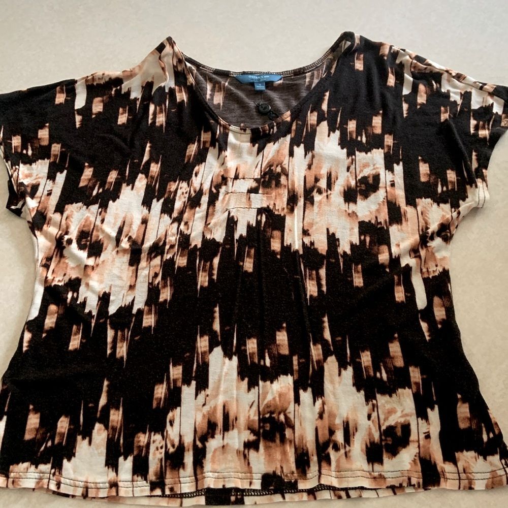 Derek Lam for Design Nation Women’s Printed Short Sleeve Shirt Size small